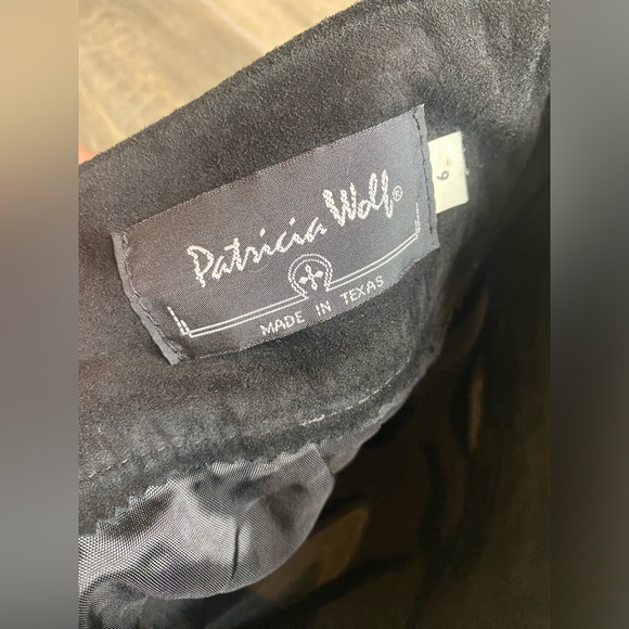 Patricia Wolf Western Black Suede Bottom Flair Tassel on the Hips Size 6 🖤🐎 - Picture 7 of 8